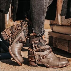 Freebird by Steven crue leather booties